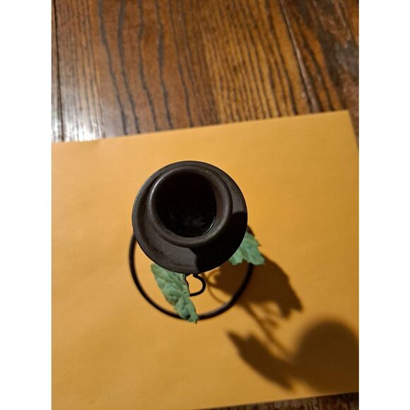 Grapevine Metal Taper Candle Holders Set of 2 Rustic Farmhouse Vineyard Winery - Picture 8 of 8